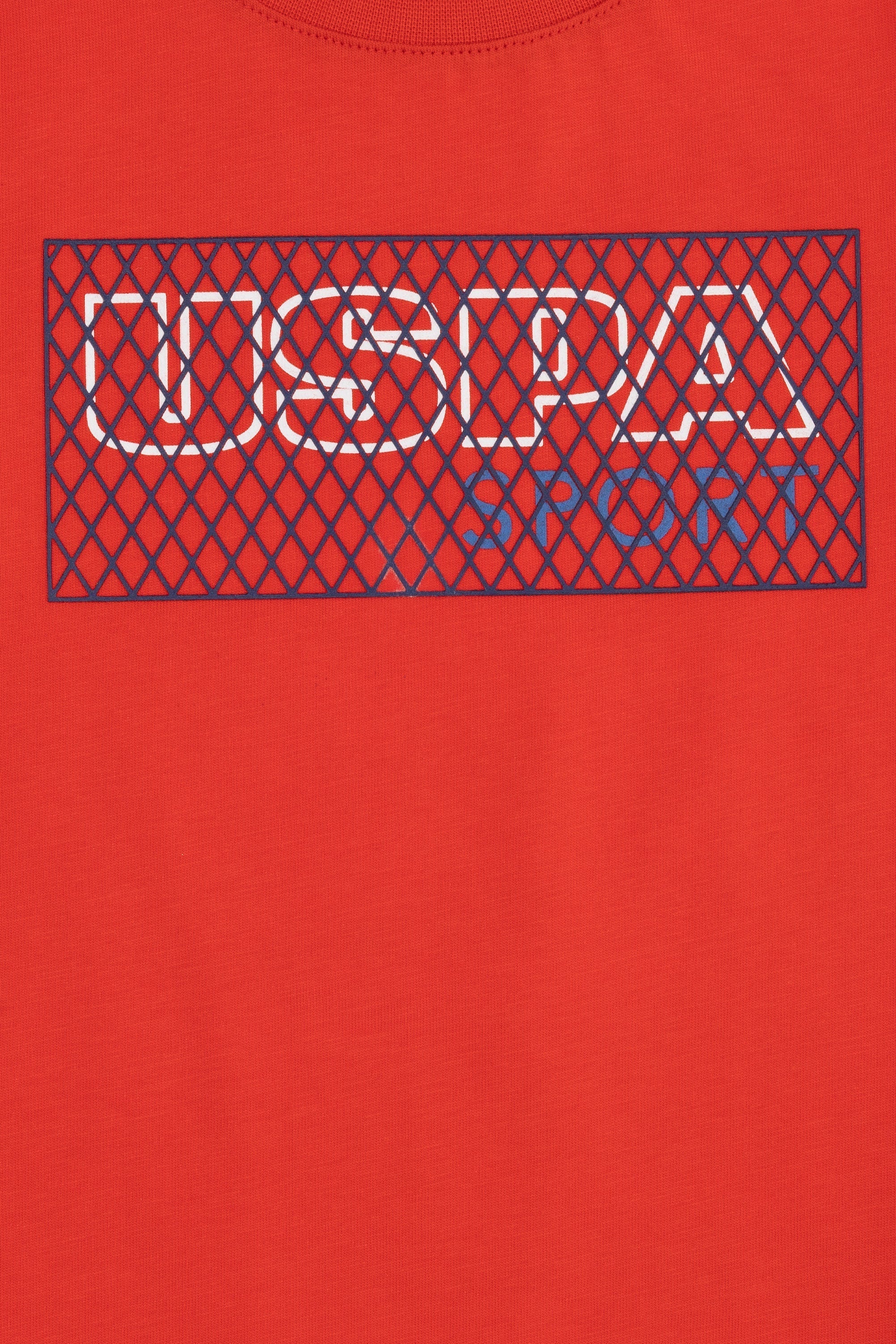 Red Short Sleeve Graphic Polo Shirt