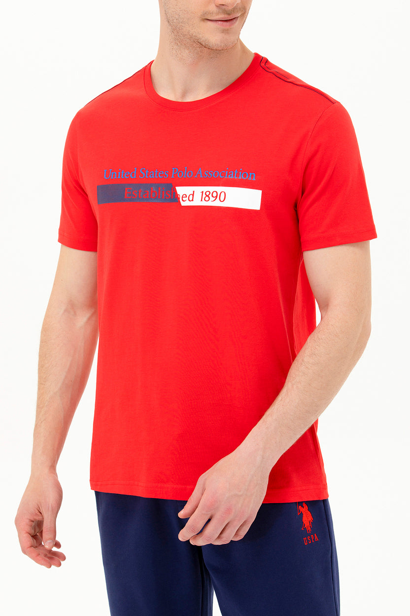 Red Short Sleeve Graphic T-Shirt - BEVAVA