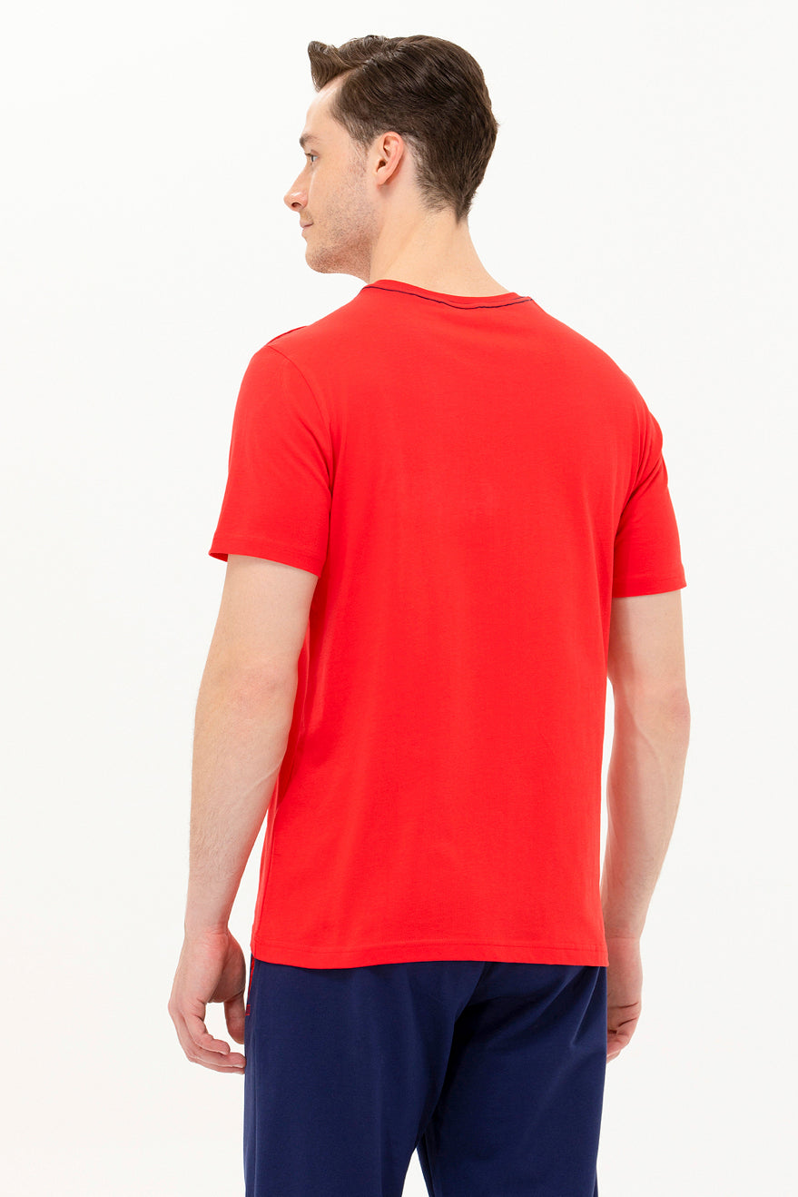 Red Short Sleeve Graphic T-Shirt - BEVAVA