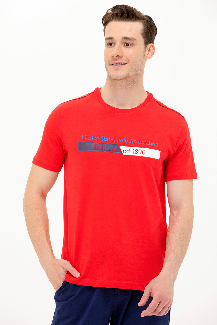 Red Short Sleeve Graphic T-Shirt - BEVAVA