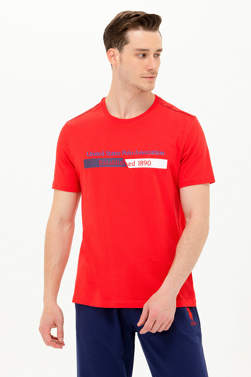 Red Short Sleeve Graphic T-Shirt - BEVAVA