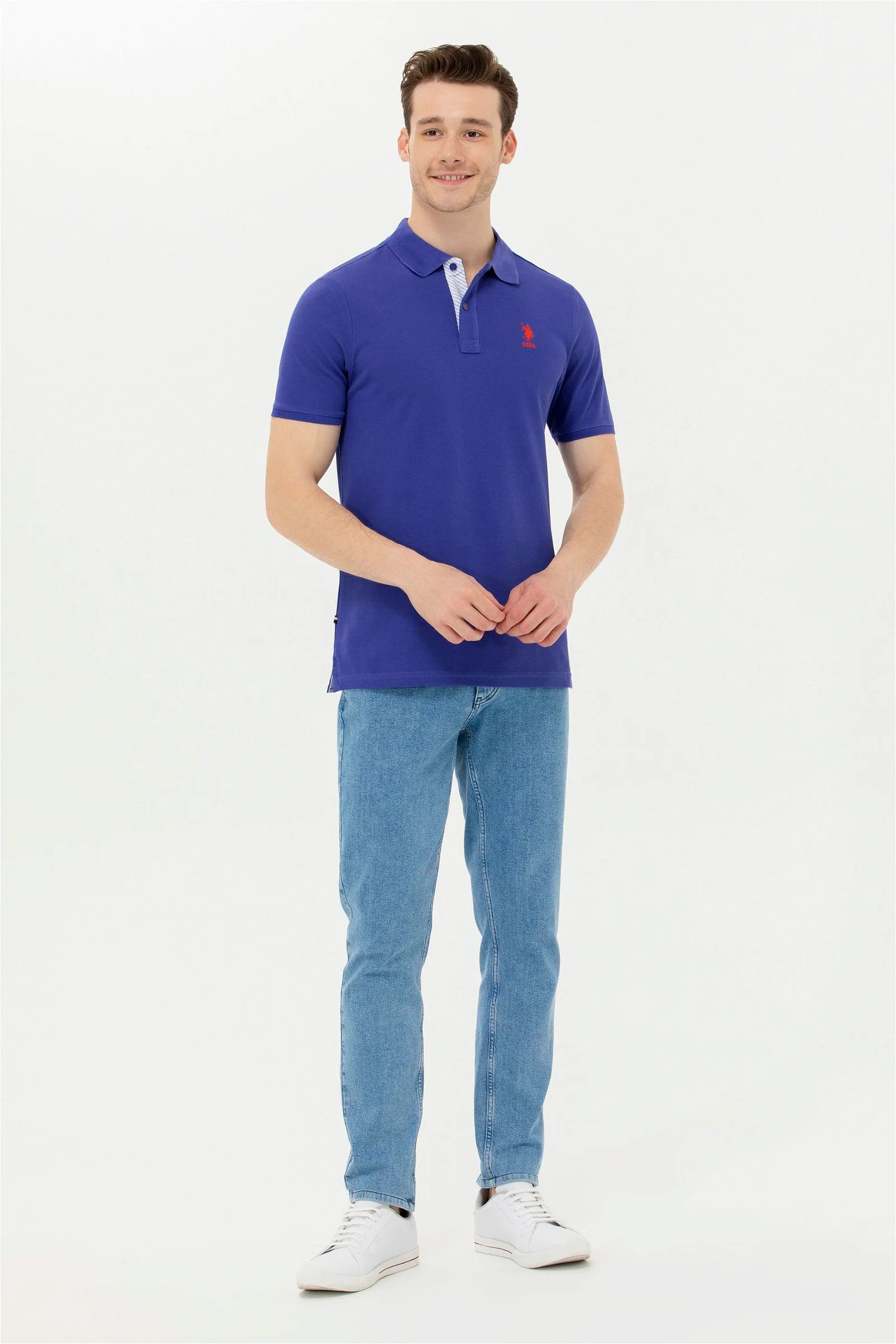 Royal Blue Short Sleeve Polo Shirt