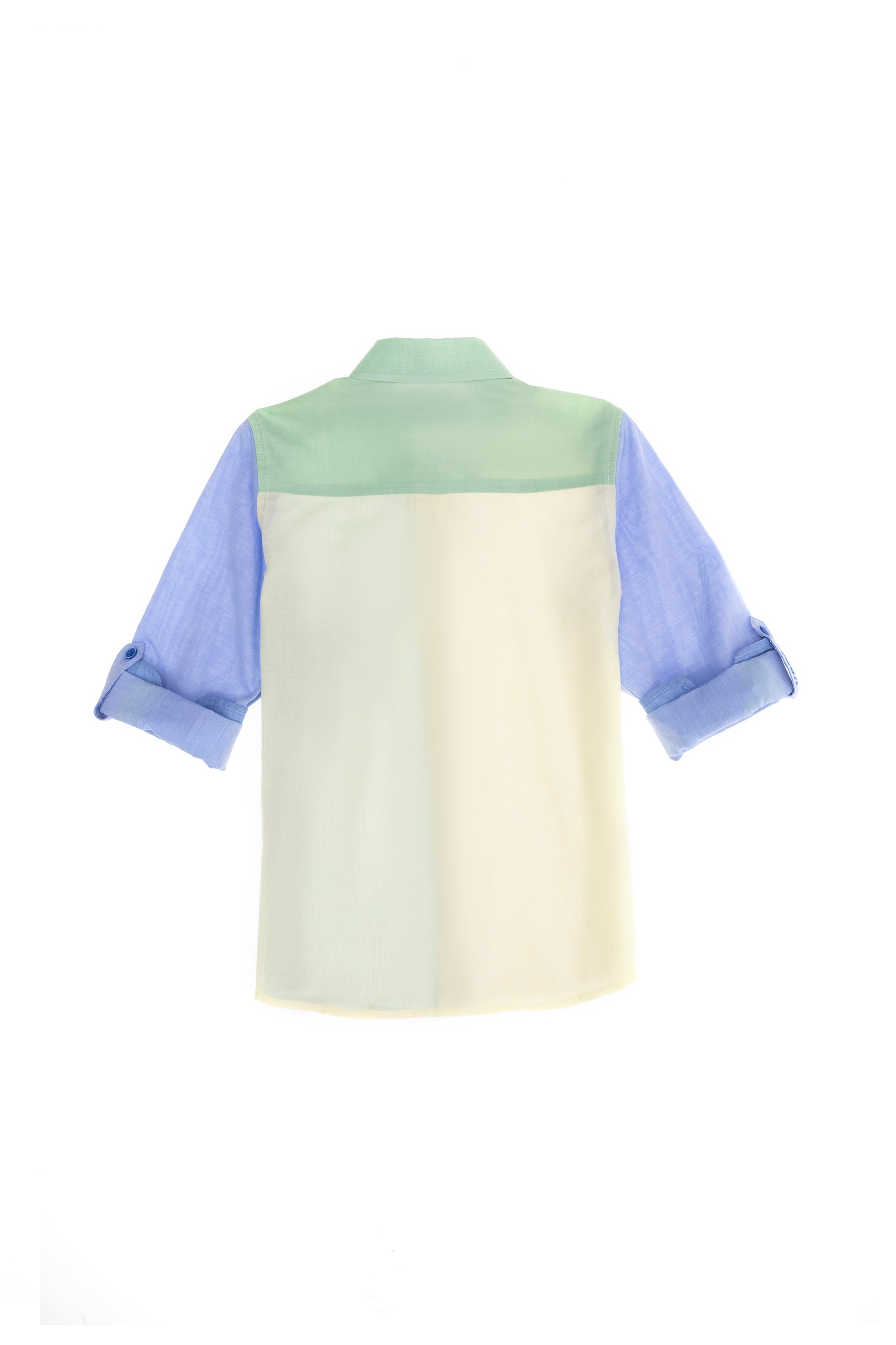 Short Sleeve Color Block Shirt - BEVAVA