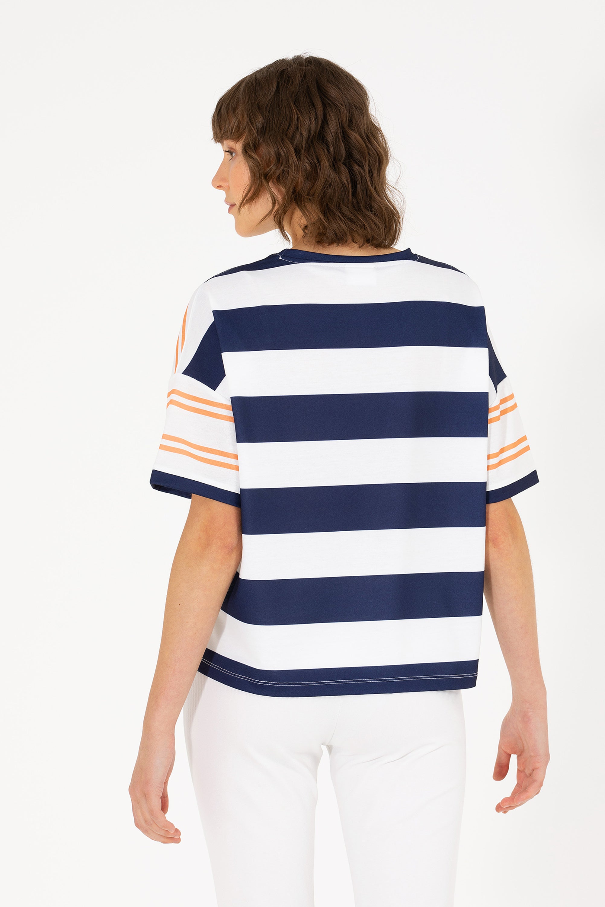 Striped Over-Sized Short Sleeve T-Shirt - BEVAVA