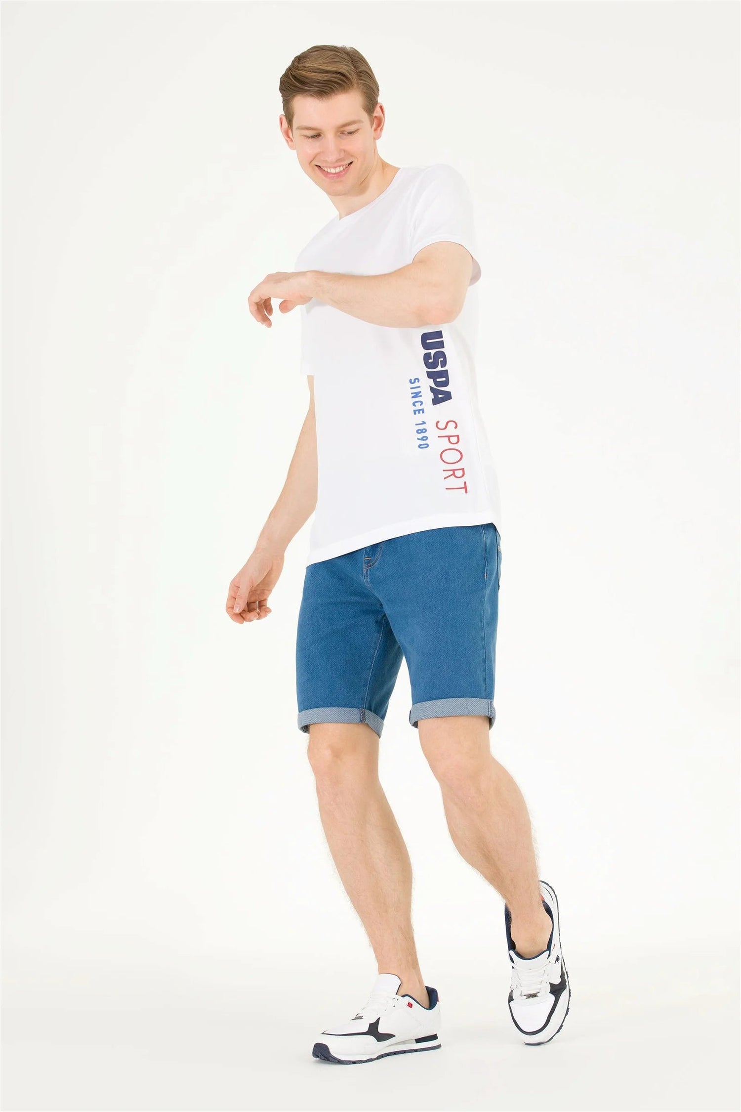 White Short Sleeve Round Neck T-Shirt - BEVAVA