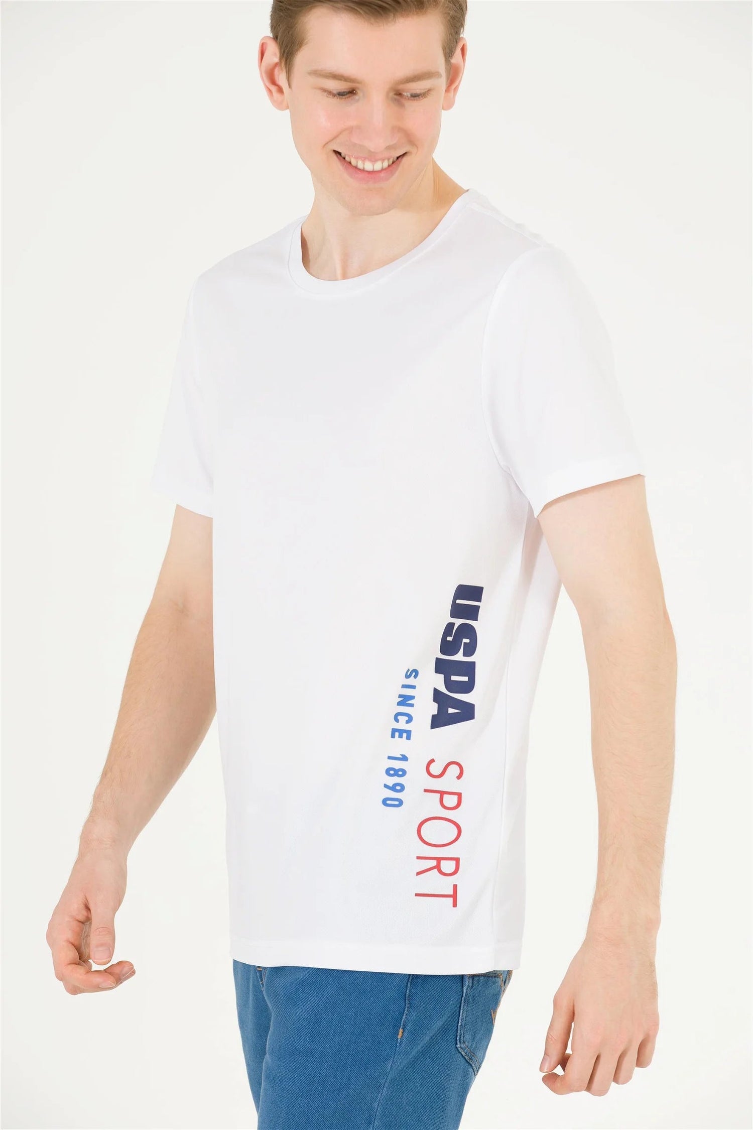 White Short Sleeve Round Neck T-Shirt - BEVAVA