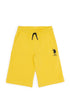 Yellow Knitted Shorts With Black Drawstrings - BEVAVA