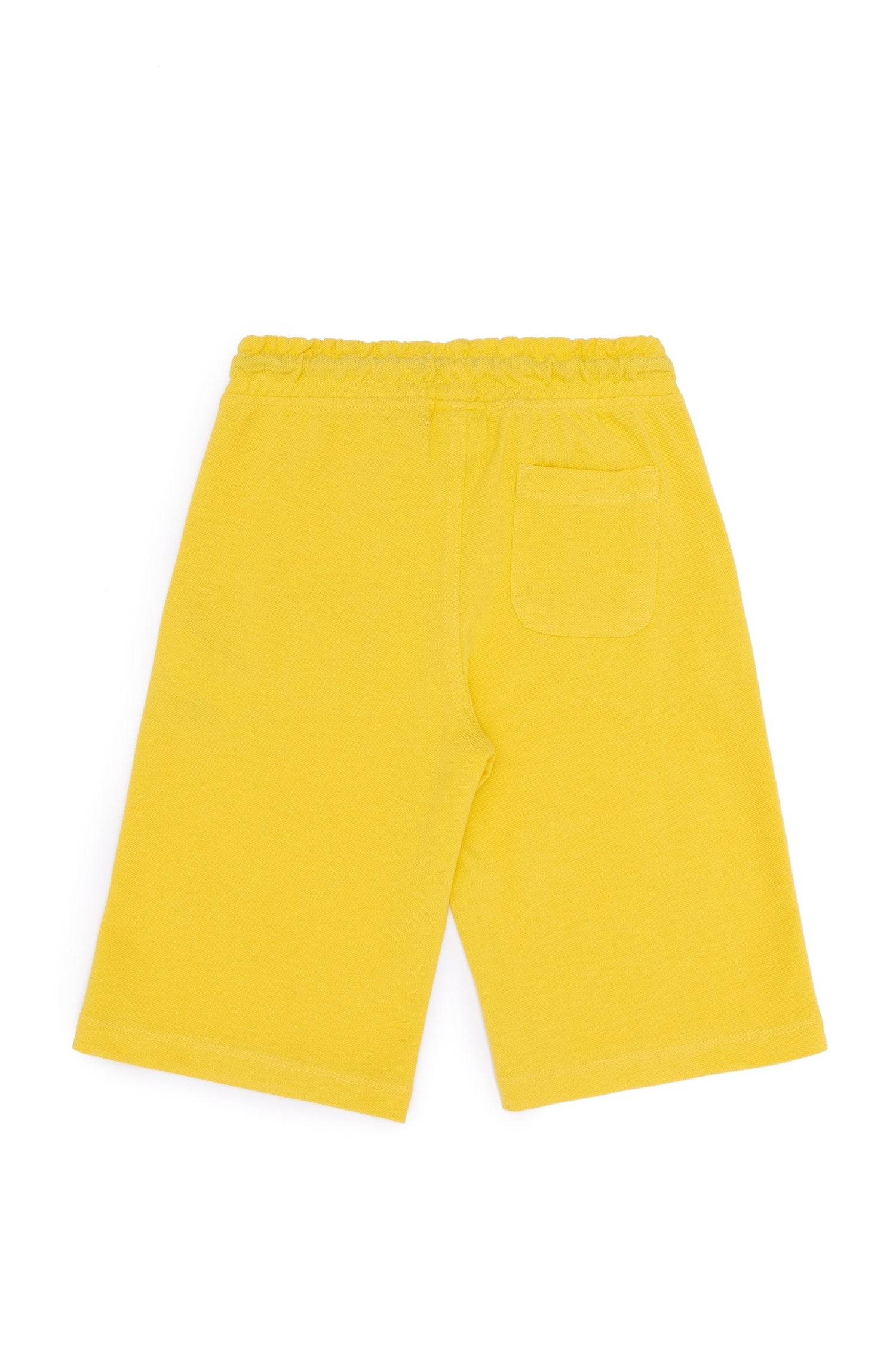 Yellow Knitted Shorts With Black Drawstrings - BEVAVA