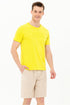 Yellow Round Neck Short Sleeve T-Shirt - BEVAVA