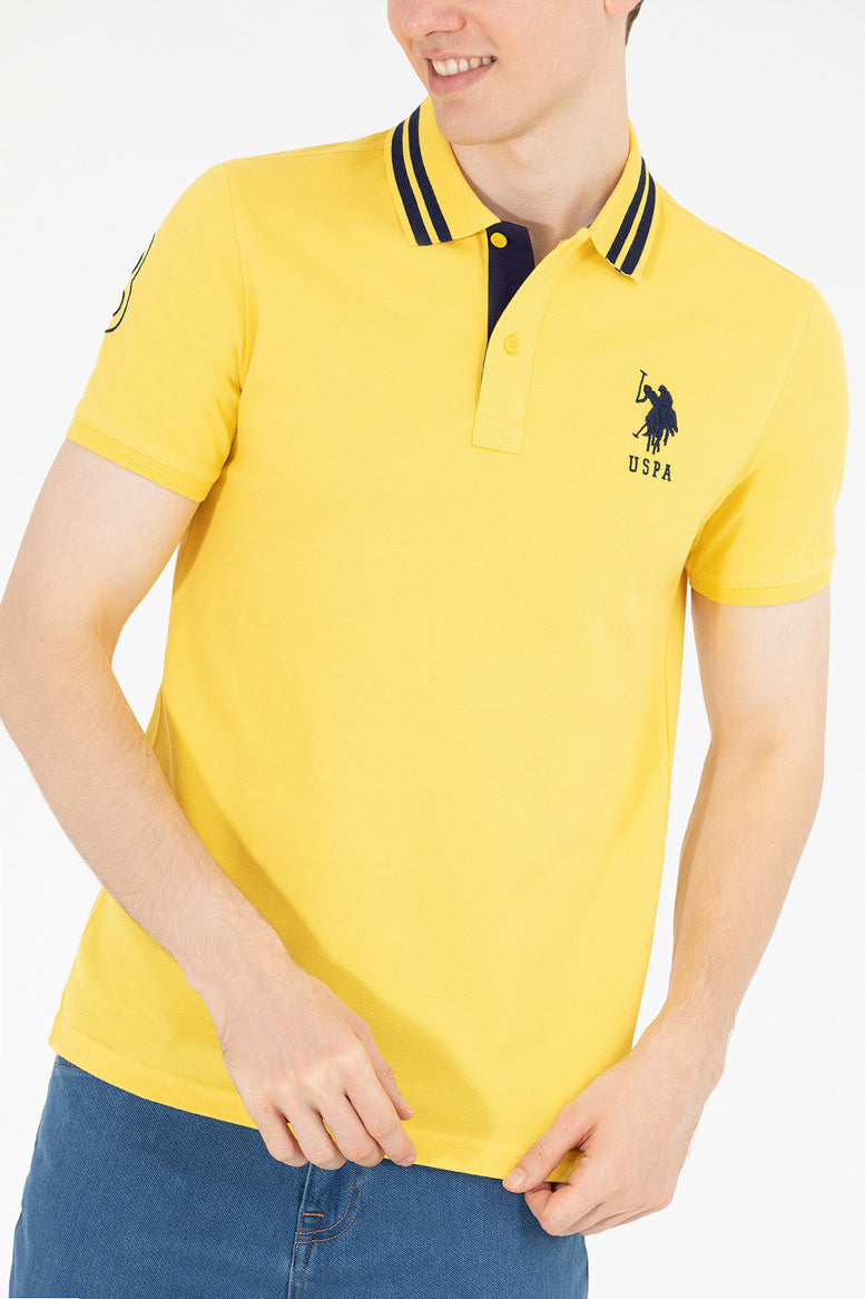 Yellow Short Sleeve Polo Shirt - BEVAVA