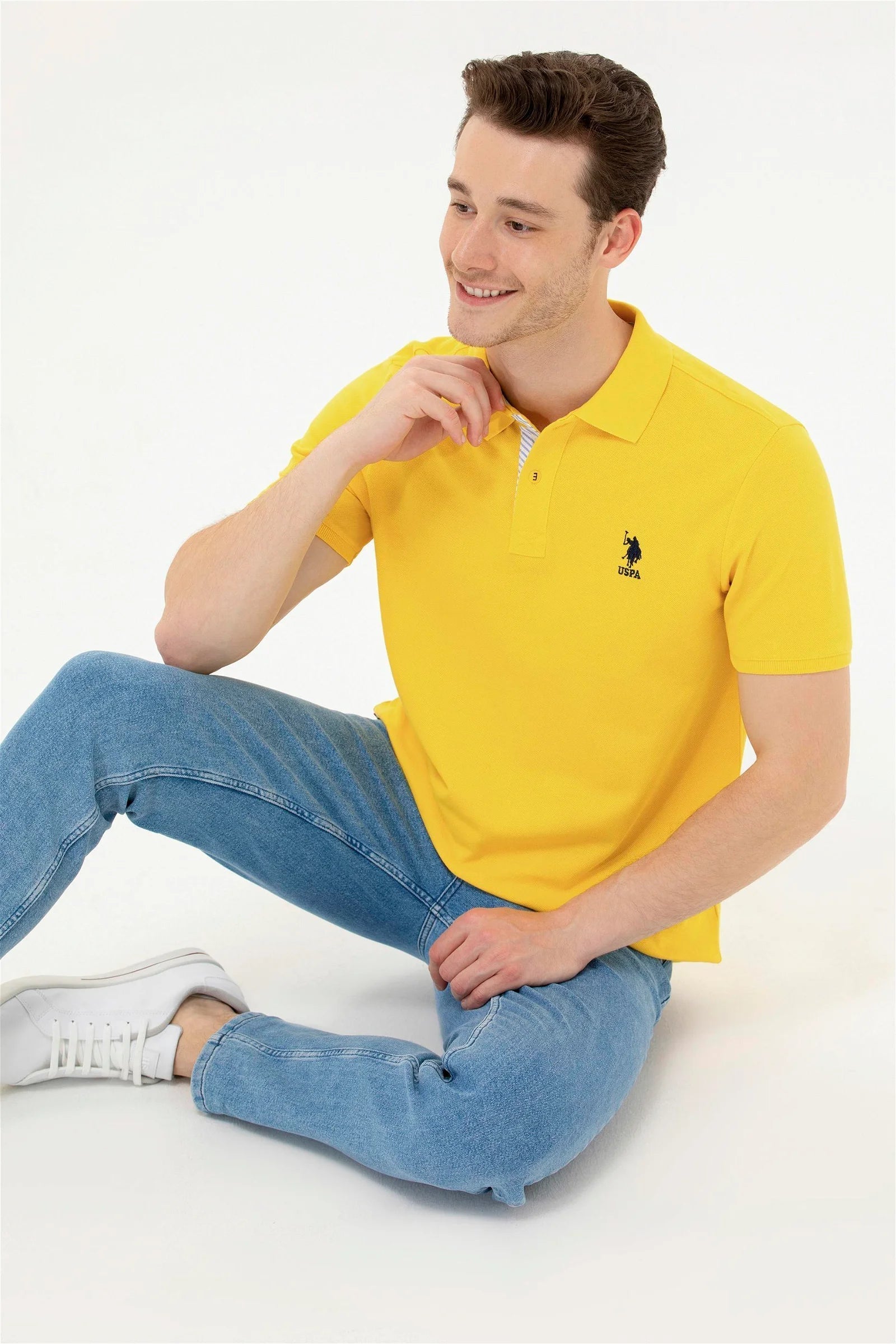Yellow Short Sleeve Polo Shirt