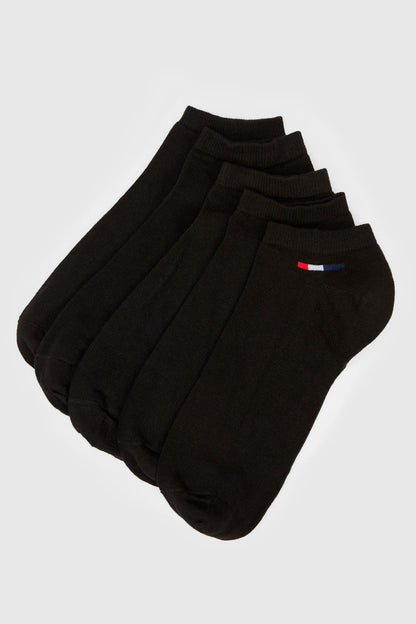 U.S. Polo Assn. Black Men Black 5 Pack Ankle Socks SKU: A081SZ0130 PU-12631_VR046 Image 01