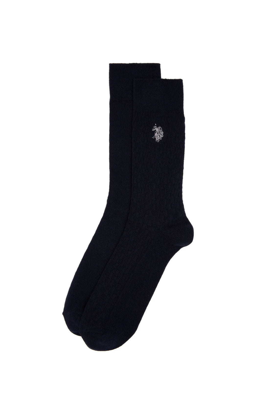 U.S. Polo Assn._Navy_Navy Socks With Logo_A081SZ013P01 TRON-SK25_VR033_01
