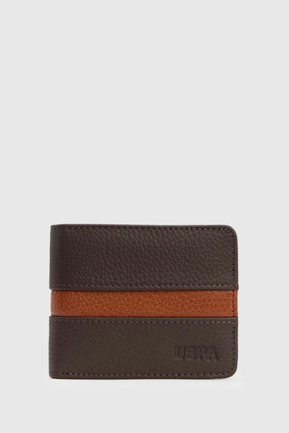 U.S. Polo Assn. Brown Men Brown Colour Block Leather Bifold Wallet SKU: A081SZ0CD0 PU-16898_VR029 Image 01