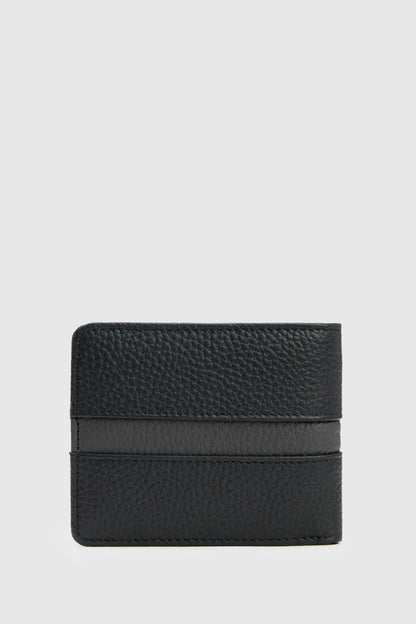 U.S. Polo Assn. Black Men Black Striped Leather Bifold Wallet SKU: A081SZ0CD0 PU-16898_VR046 Image 03