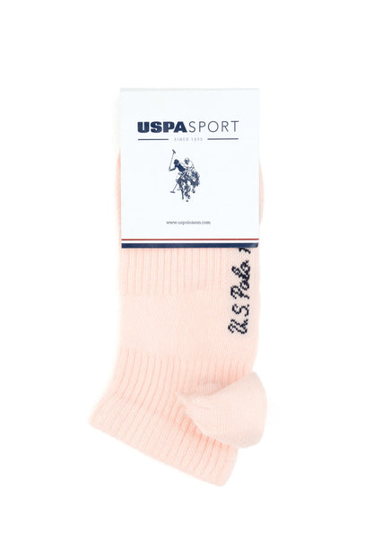 U.S. Polo Assn. Light Pink Women Light Pink 2 Pack Ribbed Socks SKU: A082SZ013P02 SPORTY-SK25_VR078 Image 04