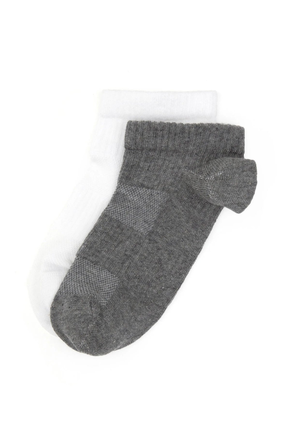U.S. Polo Assn. Grey Melange Women Grey Melange 2 Pack Ankle Socks SKU: A082SZ013P02 SPORTY-SK25_VR086 Image 01