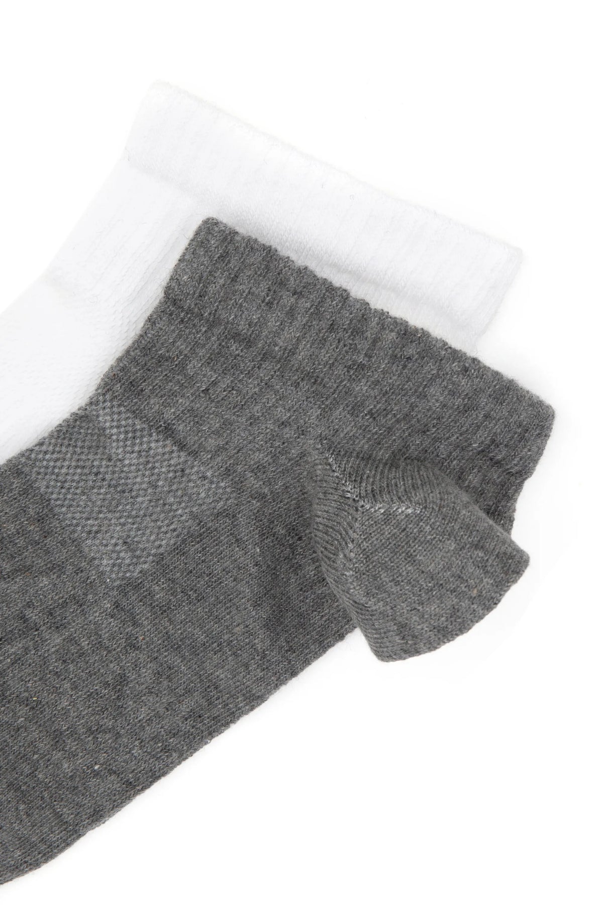U.S. Polo Assn. Grey Melange Women Grey Melange 2 Pack Ankle Socks SKU: A082SZ013P02 SPORTY-SK25_VR086 Image 02