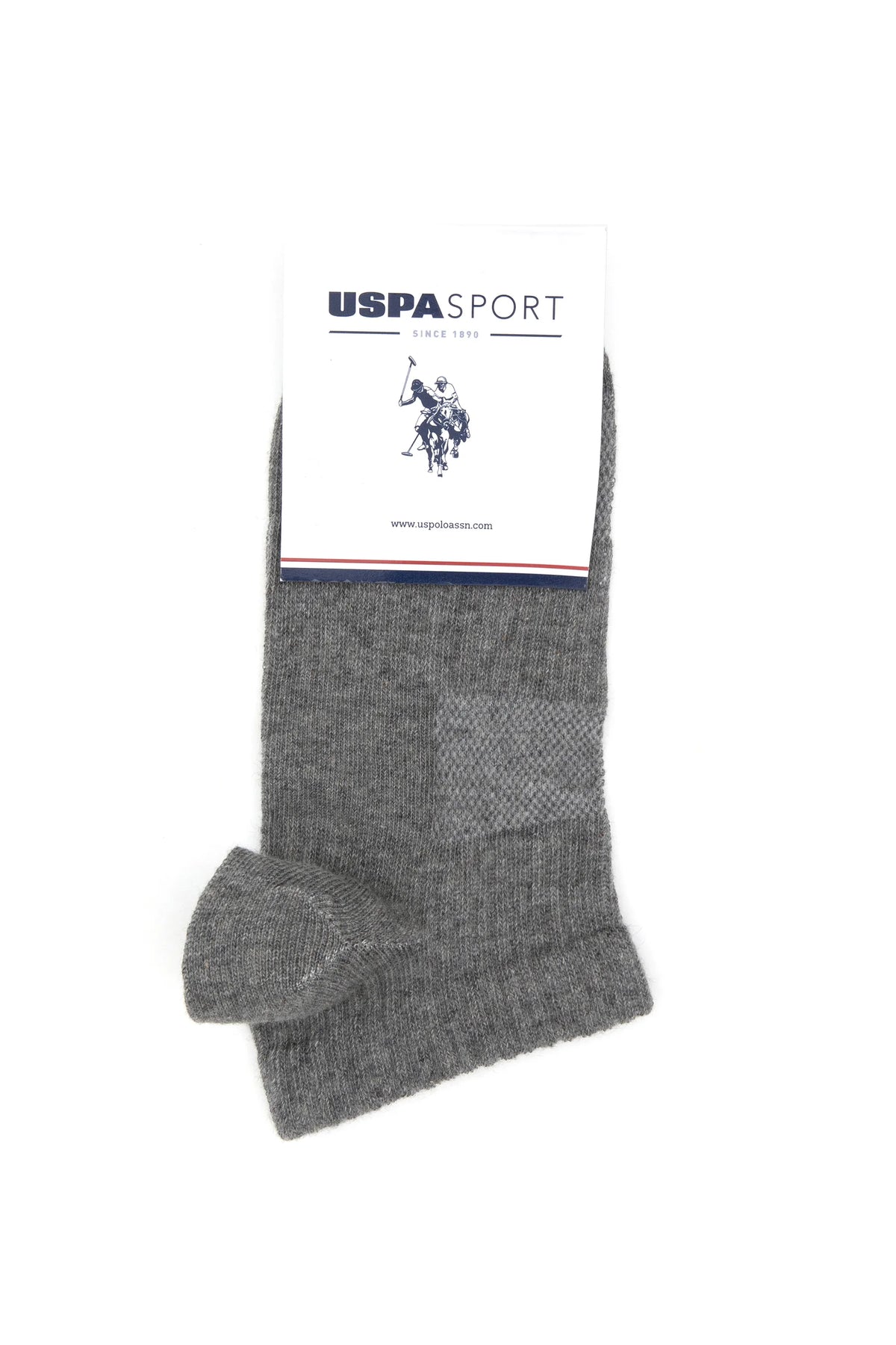 U.S. Polo Assn. Grey Melange Women Grey Melange 2 Pack Ankle Socks SKU: A082SZ013P02 SPORTY-SK25_VR086 Image 04