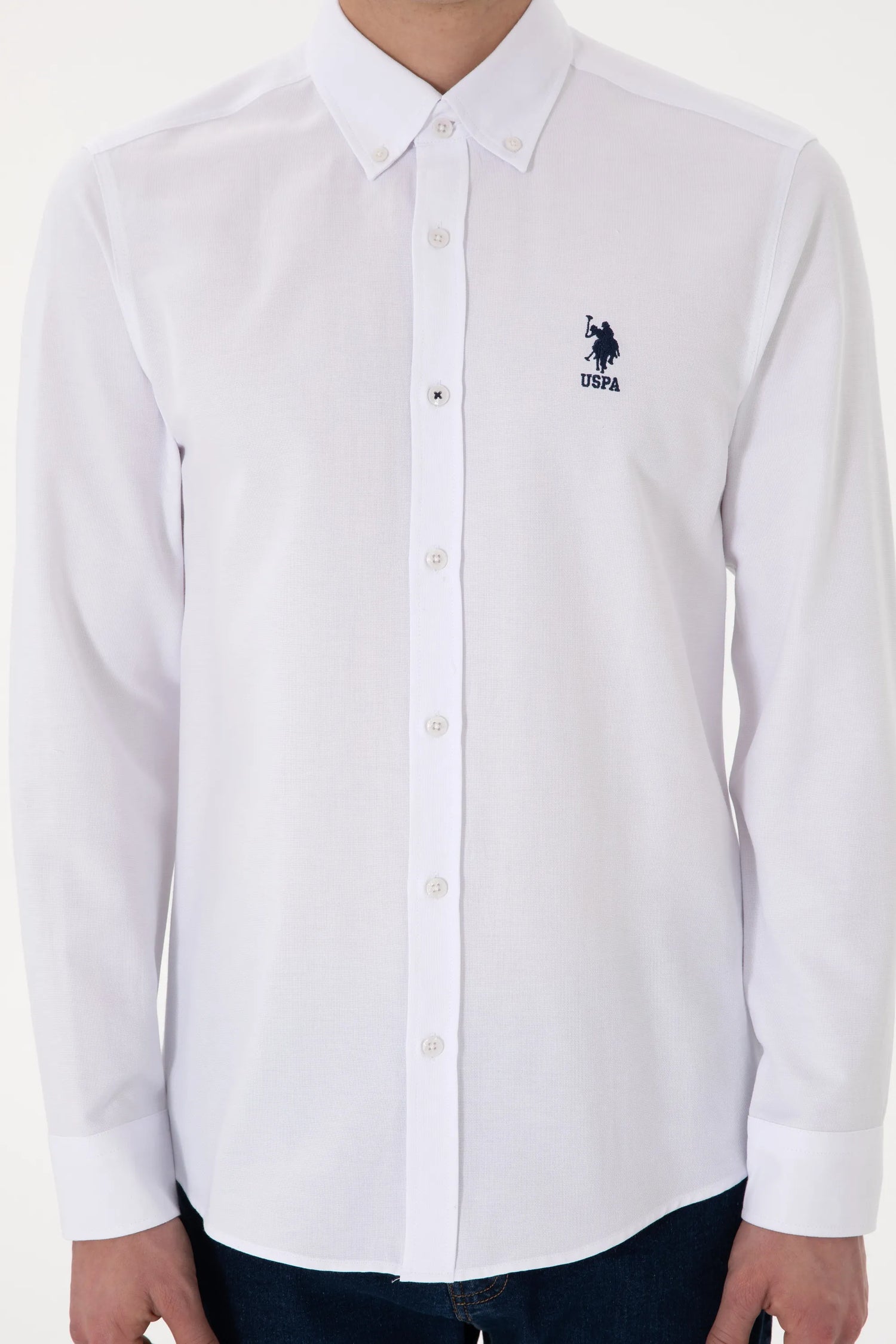 U.S. Polo Assn. White Men White Long Sleeve Shirt SKU: G081GL0040 2083841_VR013 Image 06