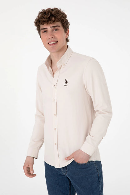 U.S. Polo Assn. Stone Men Stone Long Sleeve Shirt SKU: G081GL0040 2083841_VR049 Image 03