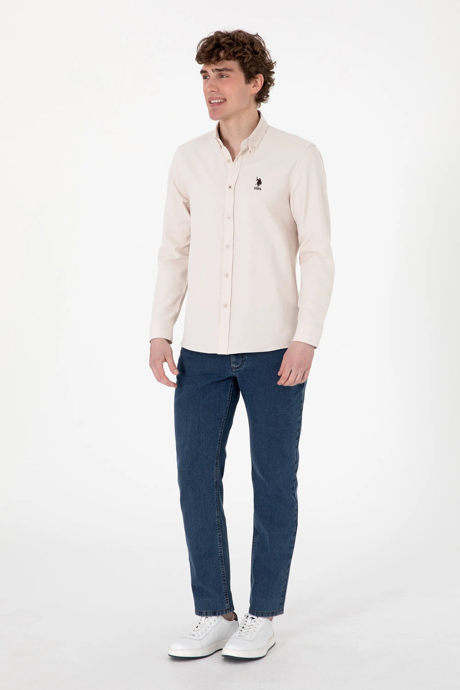 U.S. Polo Assn. Stone Men Stone Long Sleeve Shirt SKU: G081GL0040 2083841_VR049 Image 04