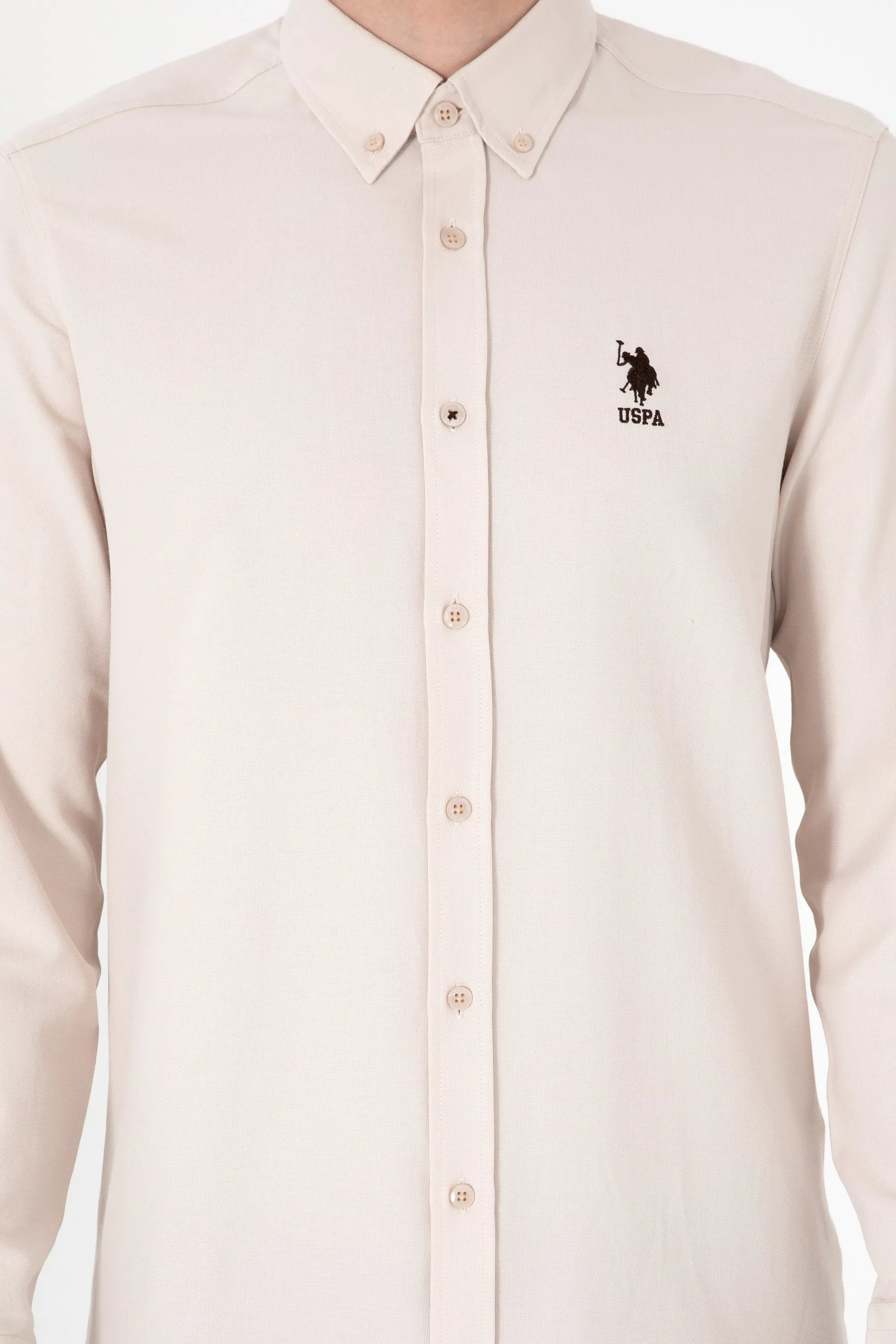 U.S. Polo Assn. Stone Men Stone Long Sleeve Shirt SKU: G081GL0040 2083841_VR049 Image 06