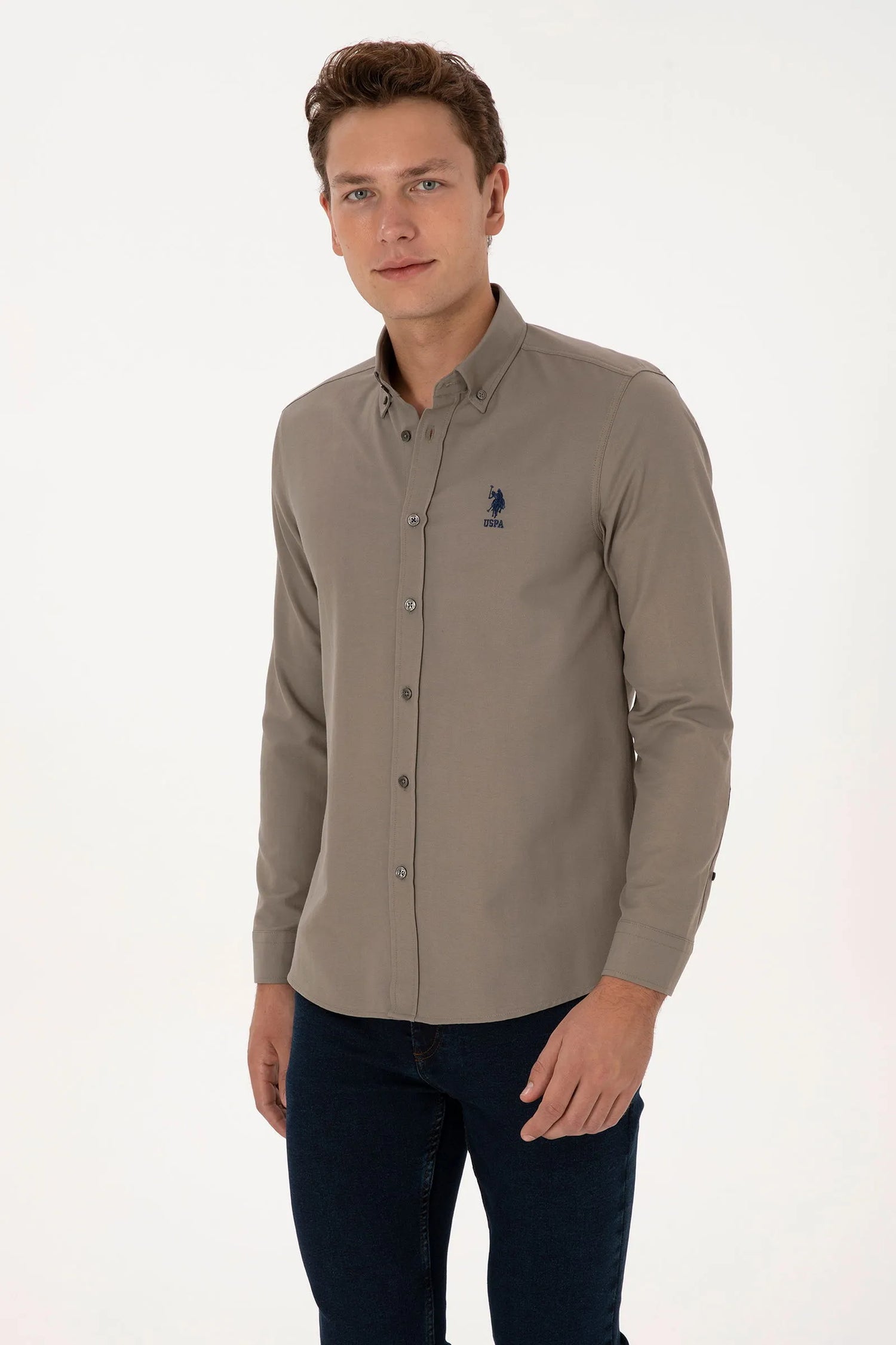U.S. Polo Assn. Vison Men Vison Shirt Long Sleeve SKU: G081GL0040 2083841_VR052 Image 01