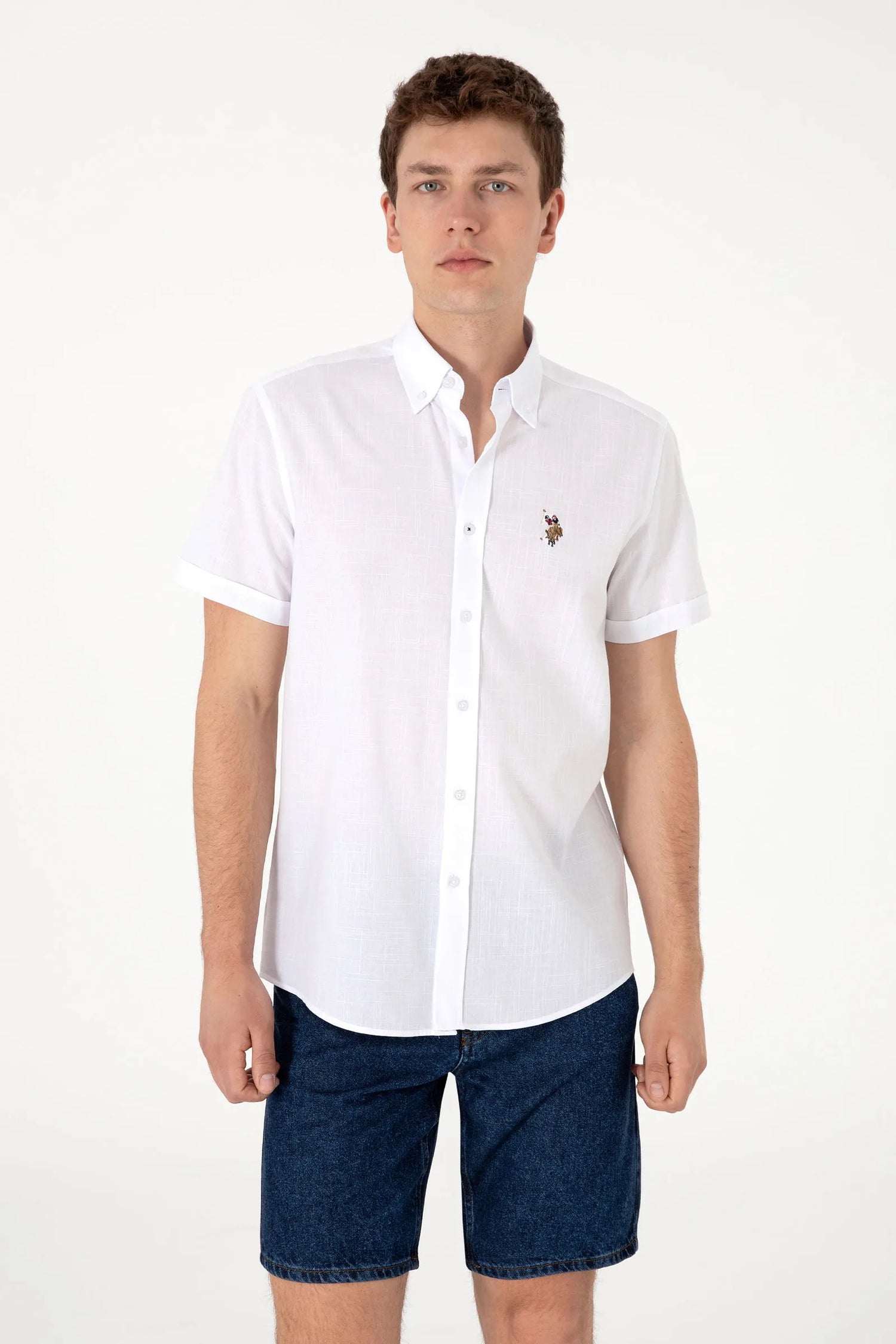 U.S. Polo Assn. White Men White Shirt SKU: G081GL0040 2083854_VR013 Image 01