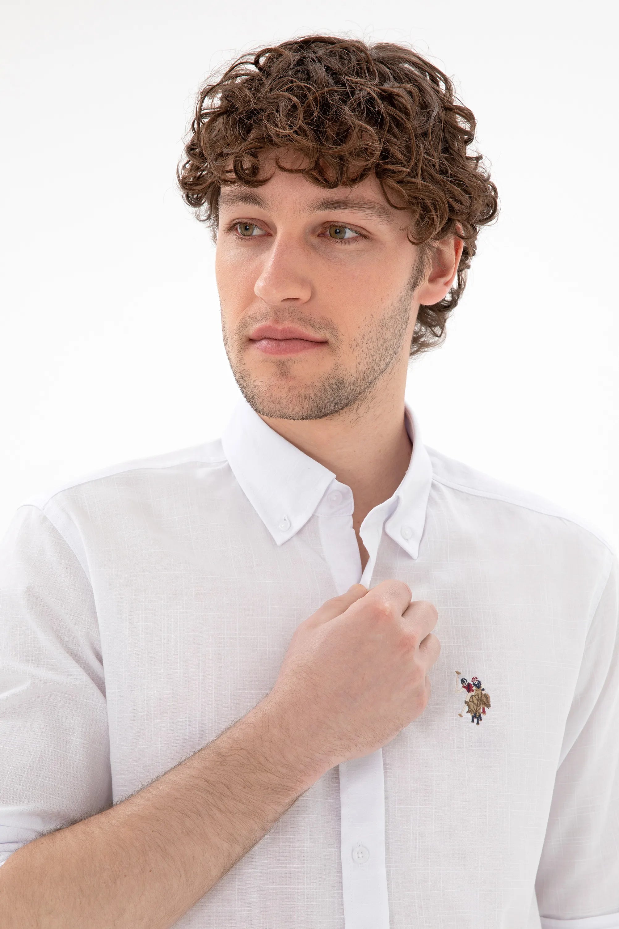 U.S. Polo Assn. White Men White Long Sleeve Shirt SKU: G081GL0040 2084002_VR013 Image 02