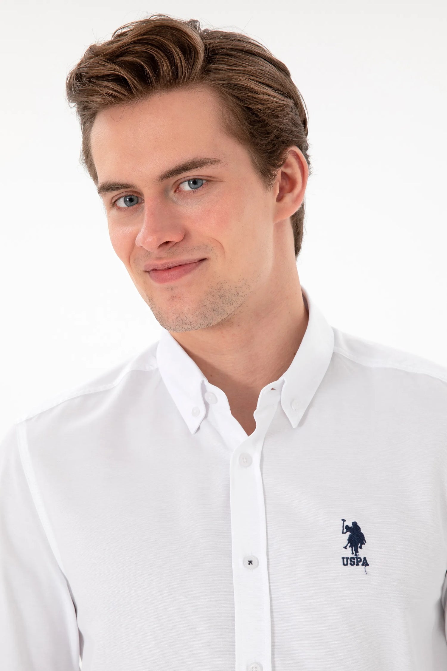 U.S. Polo Assn. White Men White Long Sleeve Shirt SKU: G081GL0040 2084085_VR013 Image 02