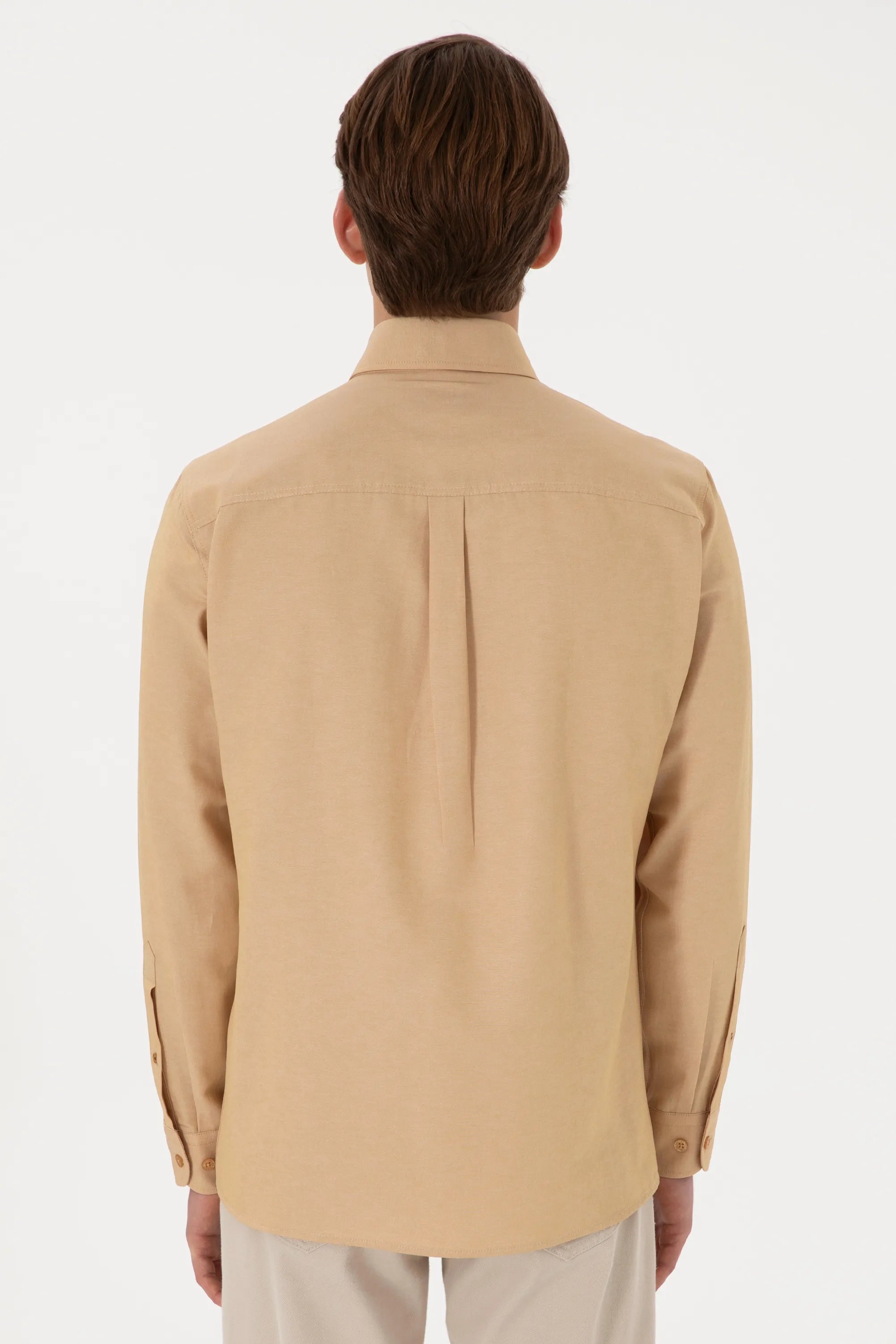 U.S. Polo Assn. Camel Men Camel Long Sleeve Shirt SKU: G081GL0040 2084126_VR015 Image 05
