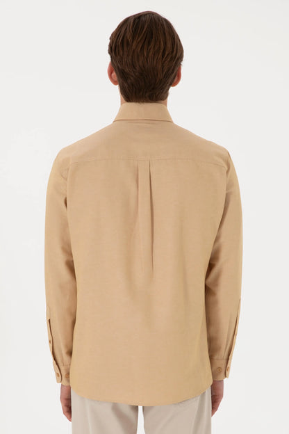 U.S. Polo Assn. Camel Men Camel Long Sleeve Shirt SKU: G081GL0040 2084126_VR015 Image 05