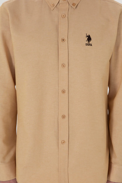 U.S. Polo Assn. Camel Men Camel Long Sleeve Shirt SKU: G081GL0040 2084126_VR015 Image 06