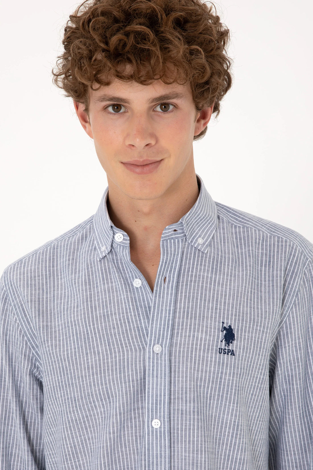 U.S. Polo Assn. Navy Men Navy Long Sleeve Shirt SKU: G081GL0040 2106492_VR033 Image 02