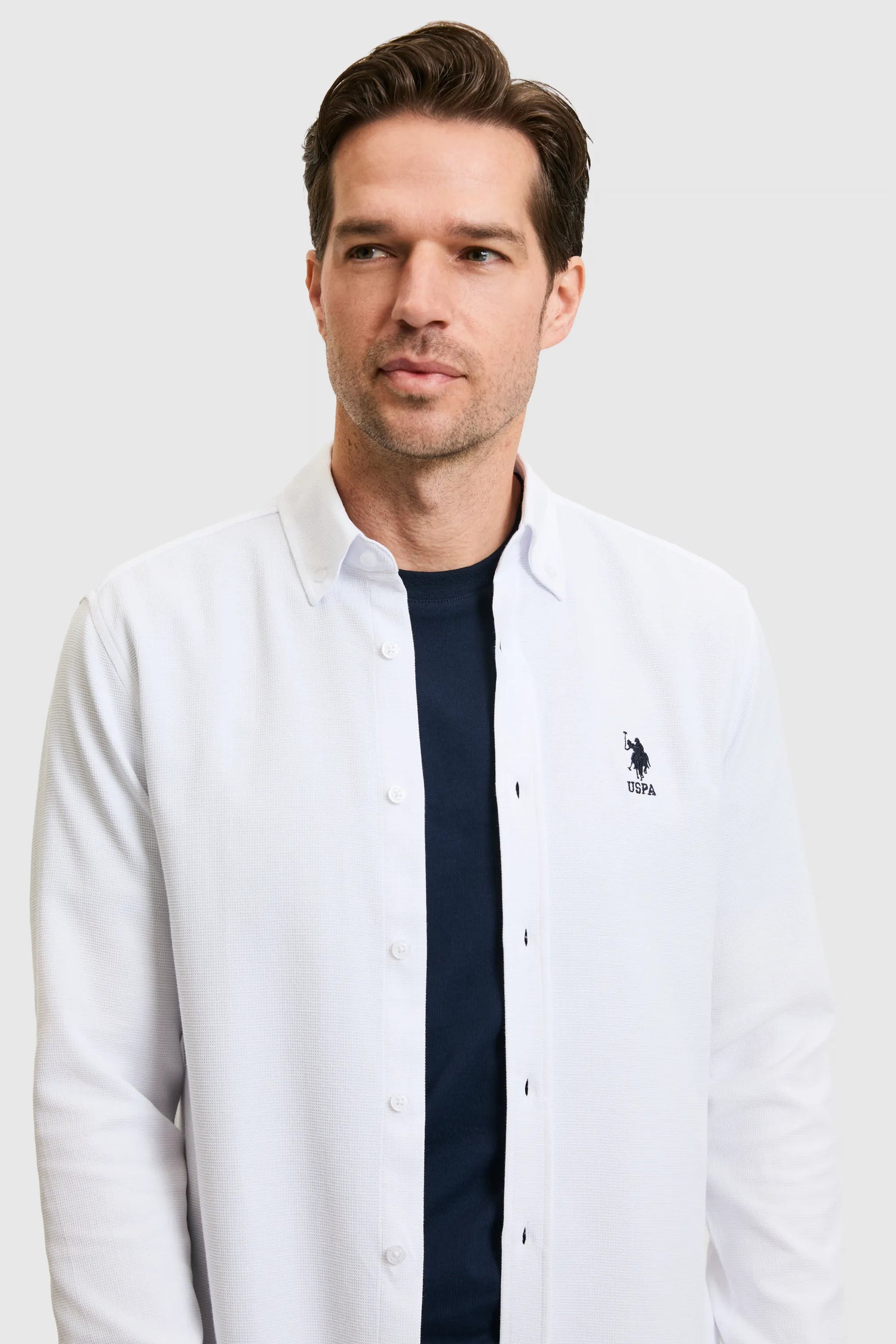 U.S. Polo Assn. White Men White Shirt Long Sleeve SKU: G081GL0040 PU-11980_VR013 Image 02