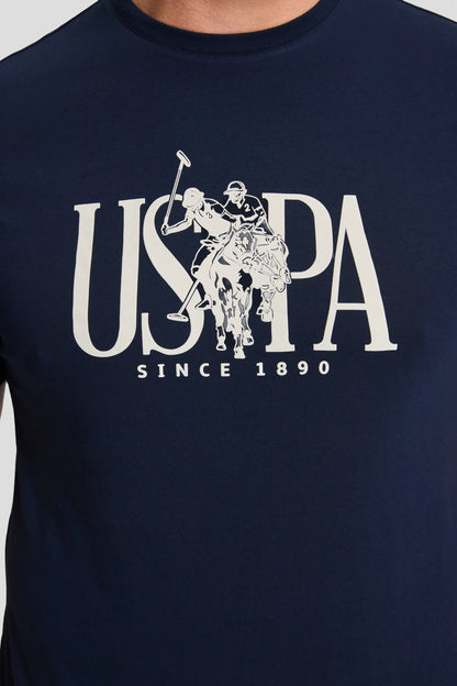 U.S. Polo Assn. Navy Men Navy Short Sleeve Printed T-Shirt SKU: G081GL0110 PU-10369_VR033 Image 06