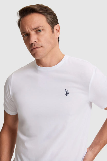 U.S. Polo Assn. White Men White Short Sleeve Cotton T-Shirt SKU: G081GL0110 PU-8732_VR013 Image 02