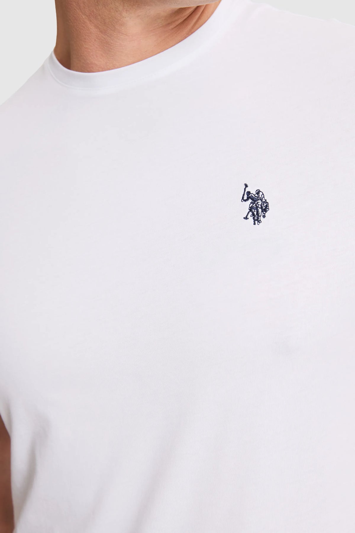 U.S. Polo Assn. White Men White Short Sleeve Cotton T-Shirt SKU: G081GL0110 PU-8732_VR013 Image 06