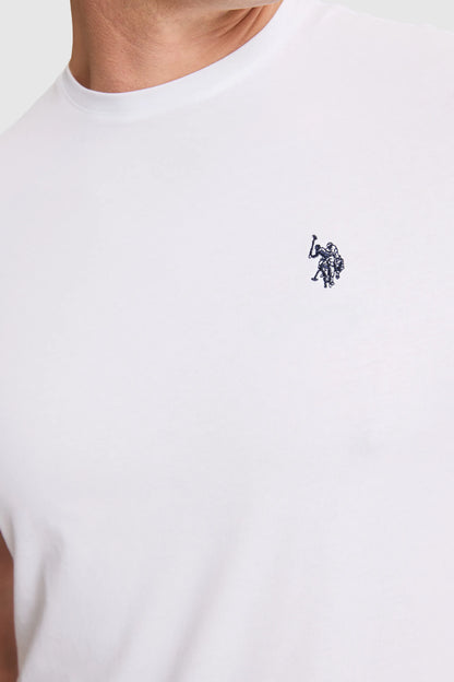 U.S. Polo Assn. White Men White Short Sleeve Cotton T-Shirt SKU: G081GL0110 PU-8732_VR013 Image 06