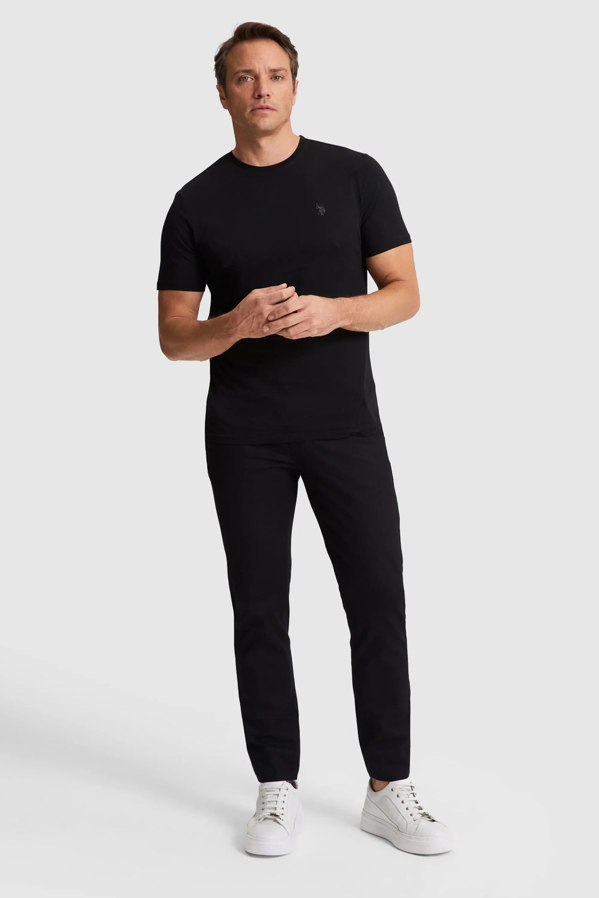 U.S. Polo Assn. Black Men Black Short Sleeve Cotton T-Shirt SKU: G081GL0110 PU-8732_VR046 Image 04