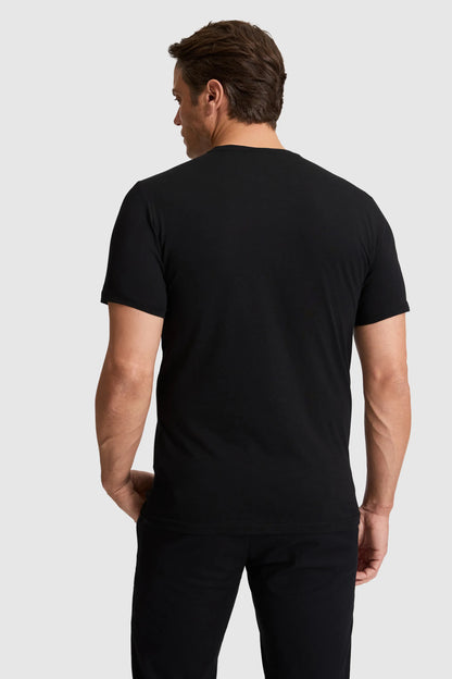 U.S. Polo Assn. Black Men Black Short Sleeve Cotton T-Shirt SKU: G081GL0110 PU-8732_VR046 Image 05