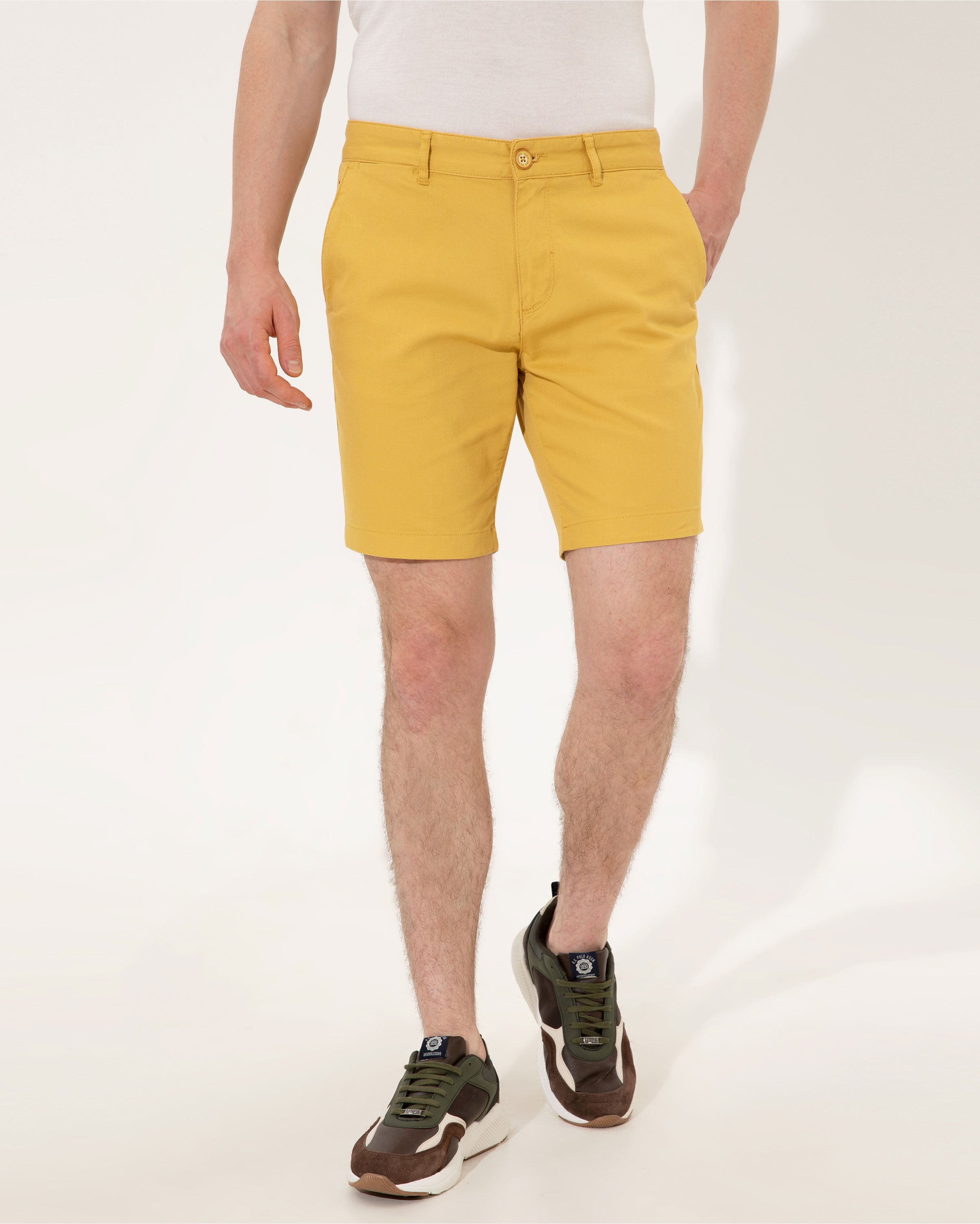 Yellow Woven Bermuda Capri U.S. Polo Assn.