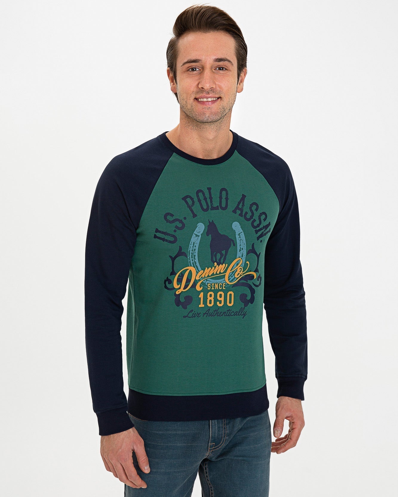Green T-Shirt L/S U.S. Polo Assn.