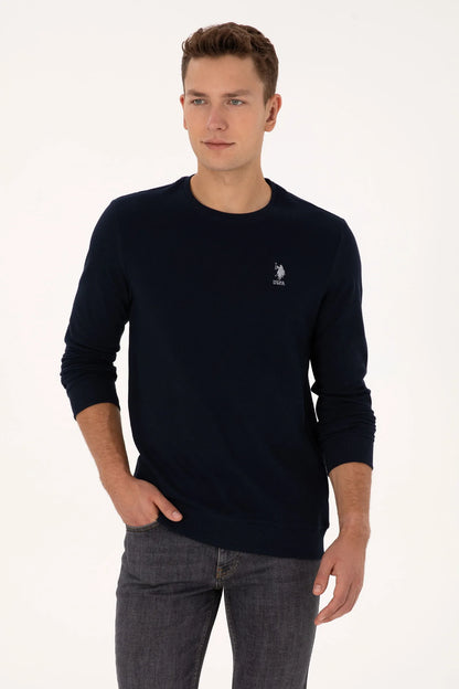 U.S. Polo Assn. Navy Men Navy Crew Neck Sweatshirt SKU: G081GL0820 2249136_VR033 Image 01