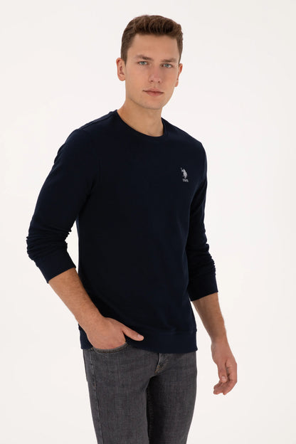 U.S. Polo Assn. Navy Men Navy Crew Neck Sweatshirt SKU: G081GL0820 2249136_VR033 Image 03
