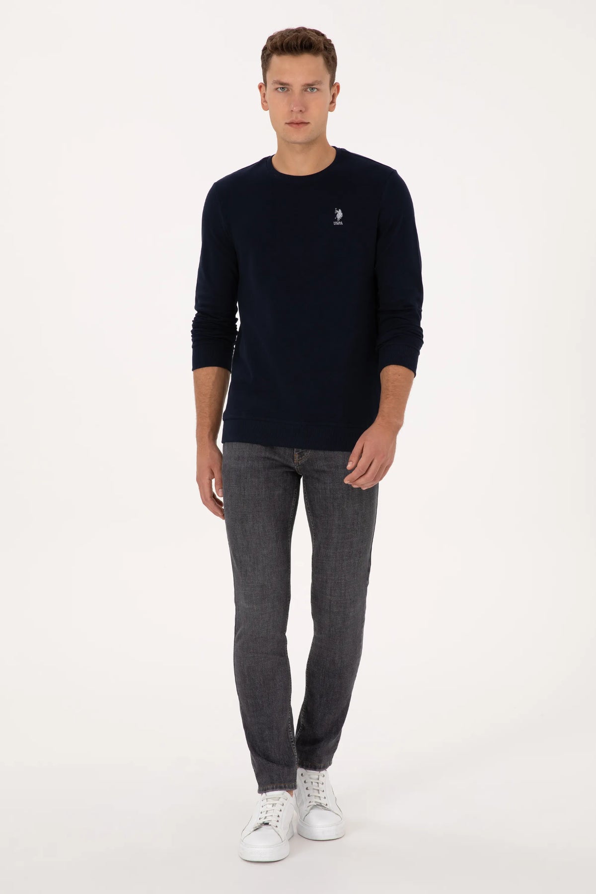 U.S. Polo Assn. Navy Men Navy Crew Neck Sweatshirt SKU: G081GL0820 2249136_VR033 Image 04