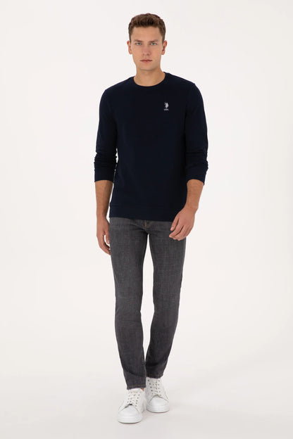 U.S. Polo Assn. Navy Men Navy Crew Neck Sweatshirt SKU: G081GL0820 2249136_VR033 Image 04