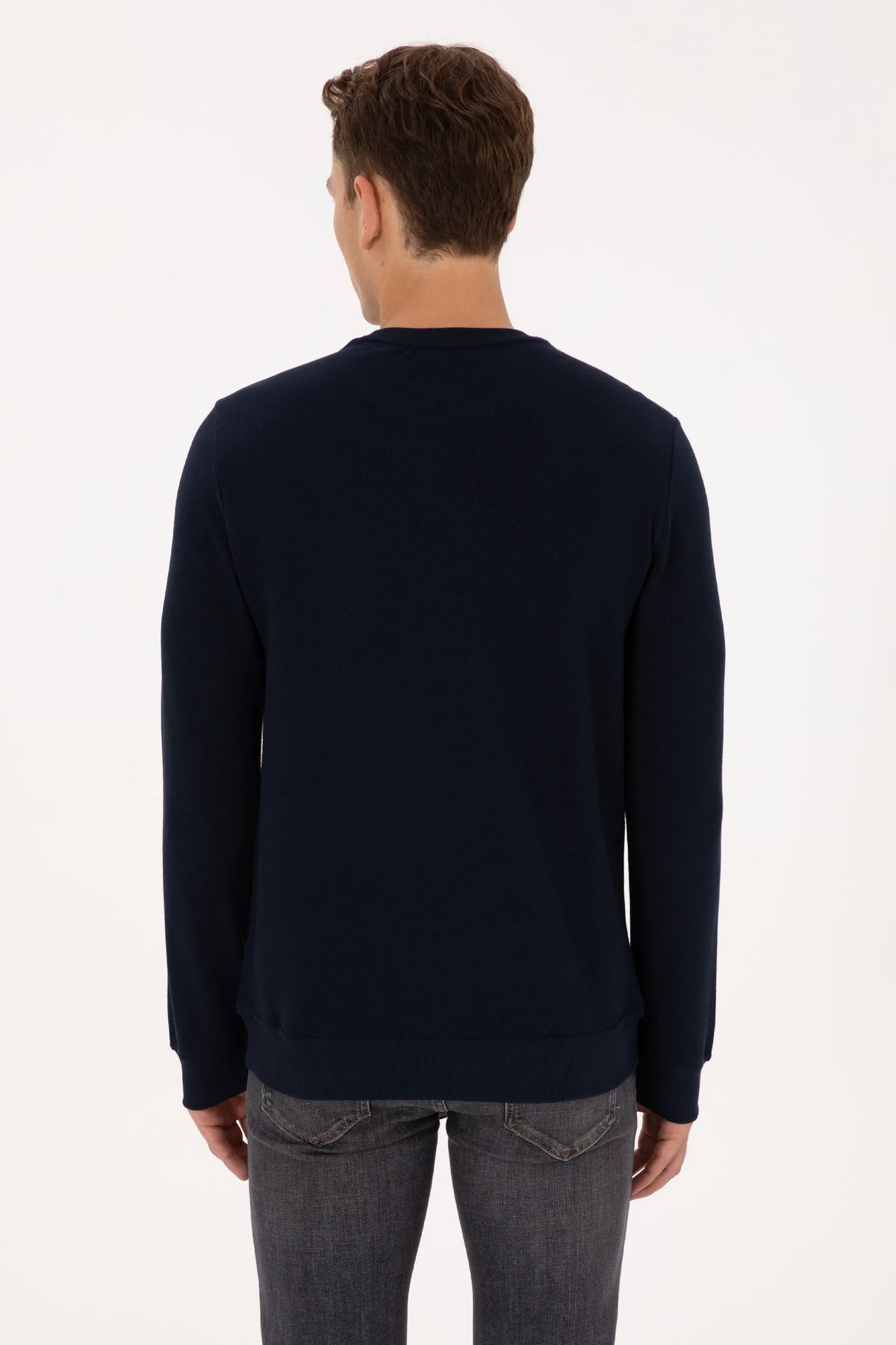 U.S. Polo Assn. Navy Men Navy Crew Neck Sweatshirt SKU: G081GL0820 2249136_VR033 Image 05