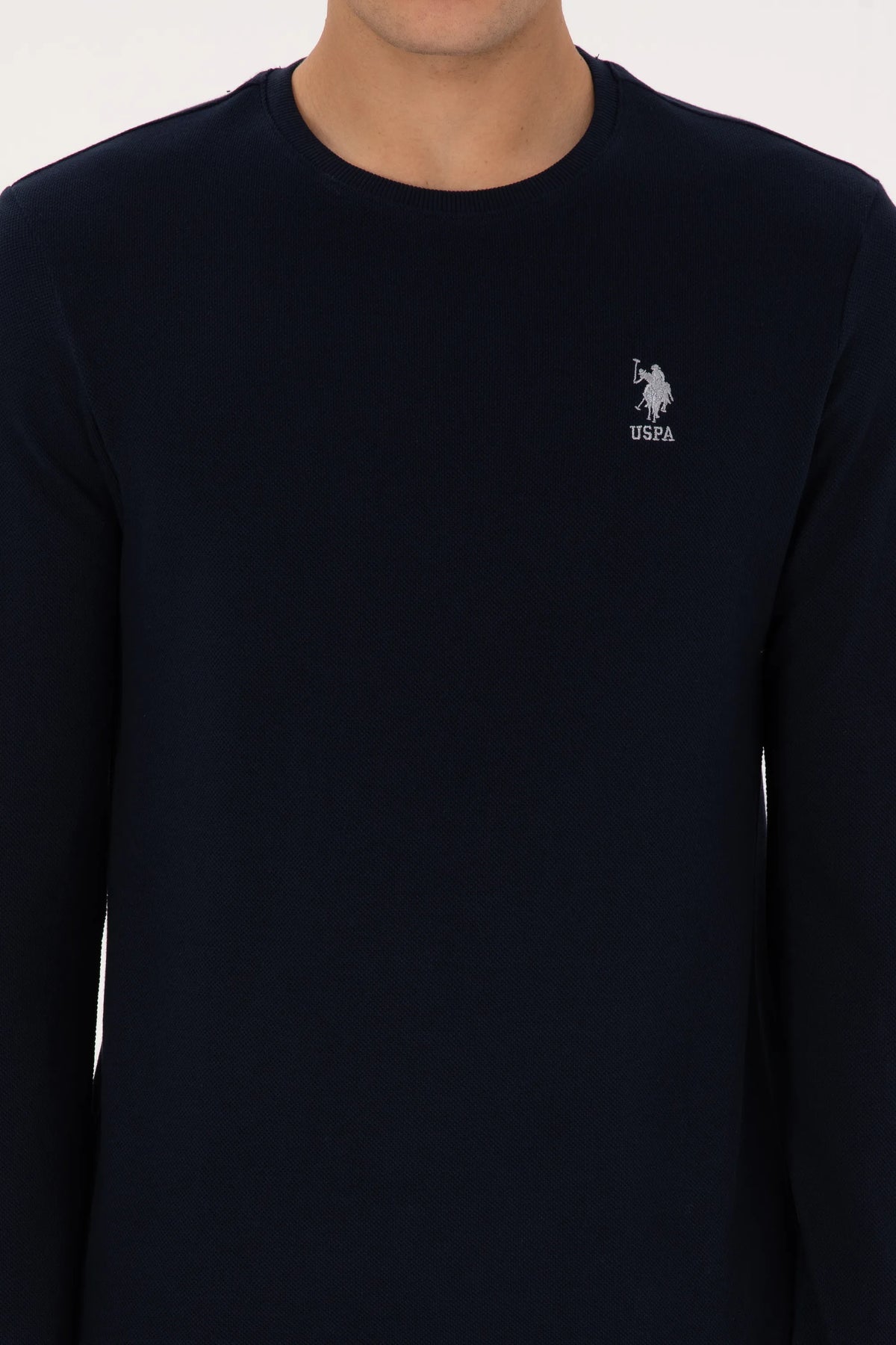 U.S. Polo Assn. Navy Men Navy Crew Neck Sweatshirt SKU: G081GL0820 2249136_VR033 Image 06